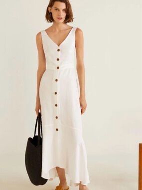 Mango white dress
